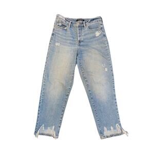 Calvin Klein Jeans Pants Size 28 High Waisted Straight Leg distressed frayed hem